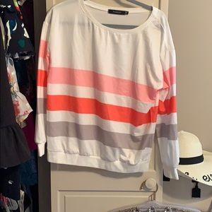 Striped long sleeve.